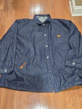 New Without Tags Men's Dark Denim County FB The Real Og Sh_t  Unlined Jacket